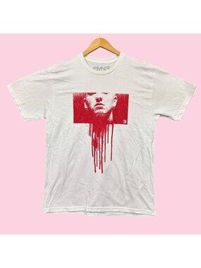 Eminem Marshall Mathers & Slim Shady Detroit Chainsaw Massacre Hip-Hop Tee L